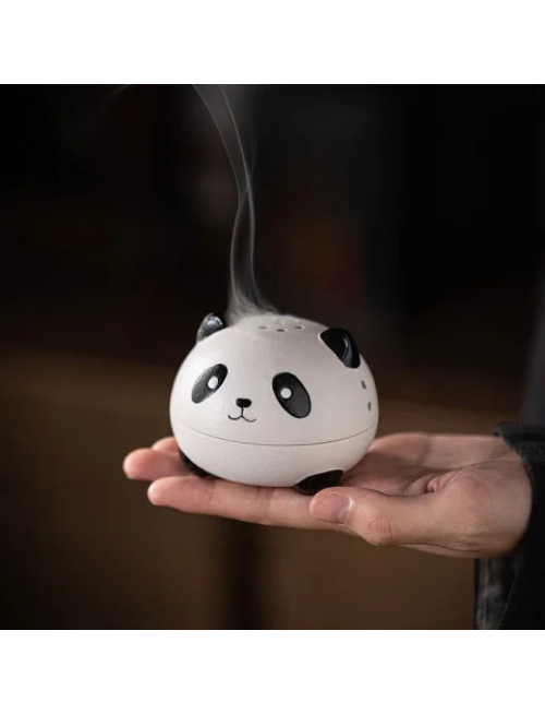 Mocoer Cute Panda Healing Ceramic Incense Burner Desk Decoration