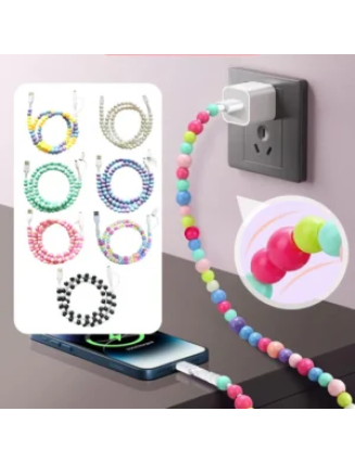 2-In-1 USB To Type-C ＆ Lighting Beaded Charger Cord