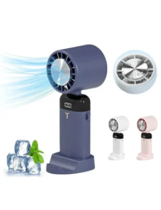 3 Speeds Handheld Cooling Fan with Cold Compress Function