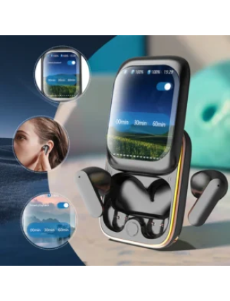Touch Screen Bluetooth Earbuds with Noise Cancelling