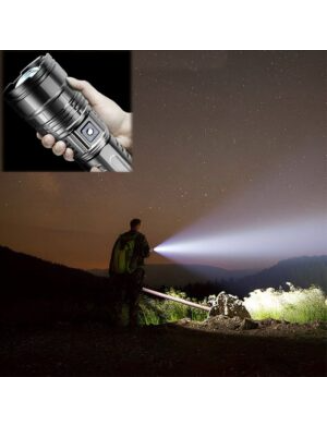 Hot sale Multifunctional White Laser Telescopic Zoom Tactical Flashlight
