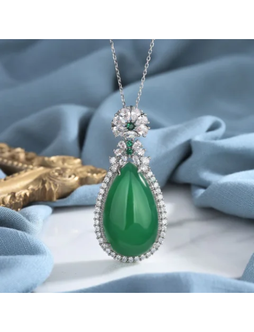 Mocoer Cyan Jade Harmony Necklace