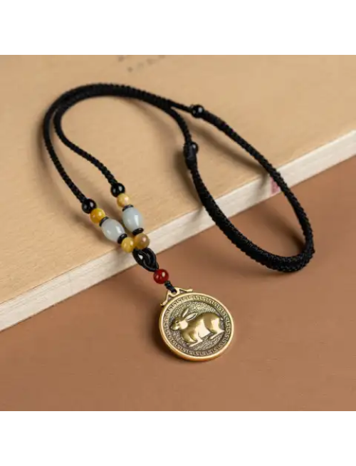 Mocoer 12 Chinese Zodiac Blessing Wealth Fortune Necklace Pendant